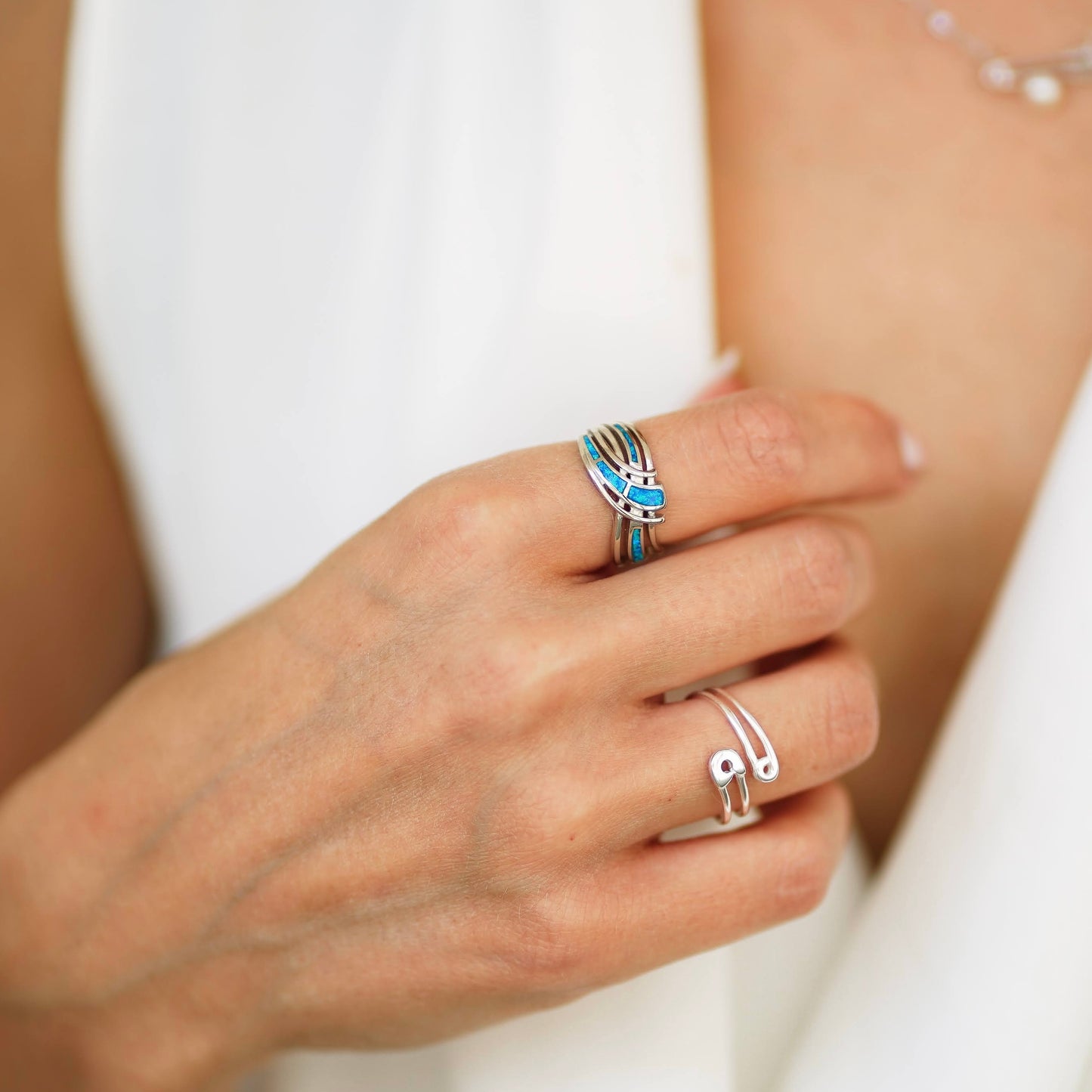 Silver ring, luxury jewelry, old money