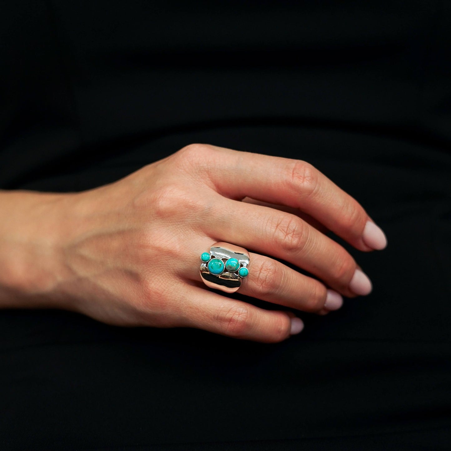 Silver ring, jewelry, turquoise
