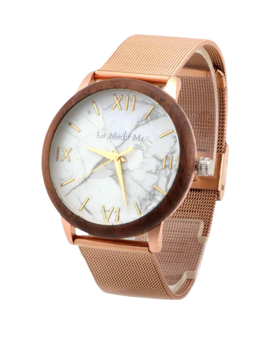 Watch Aurora Rose, elegant, rosegold color, luxury look, feminin - La Moda Me