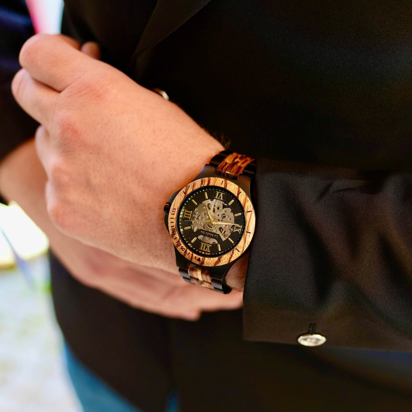Watch Notterdam, automatic, zebrawood - La Moda Me