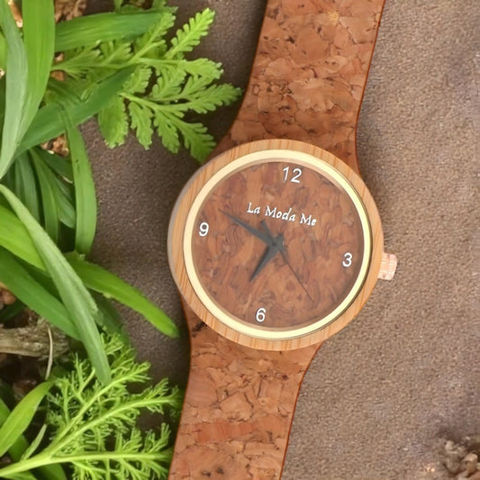 Watch Terra Time, cork, natural look, minimalistic - La Moda Me