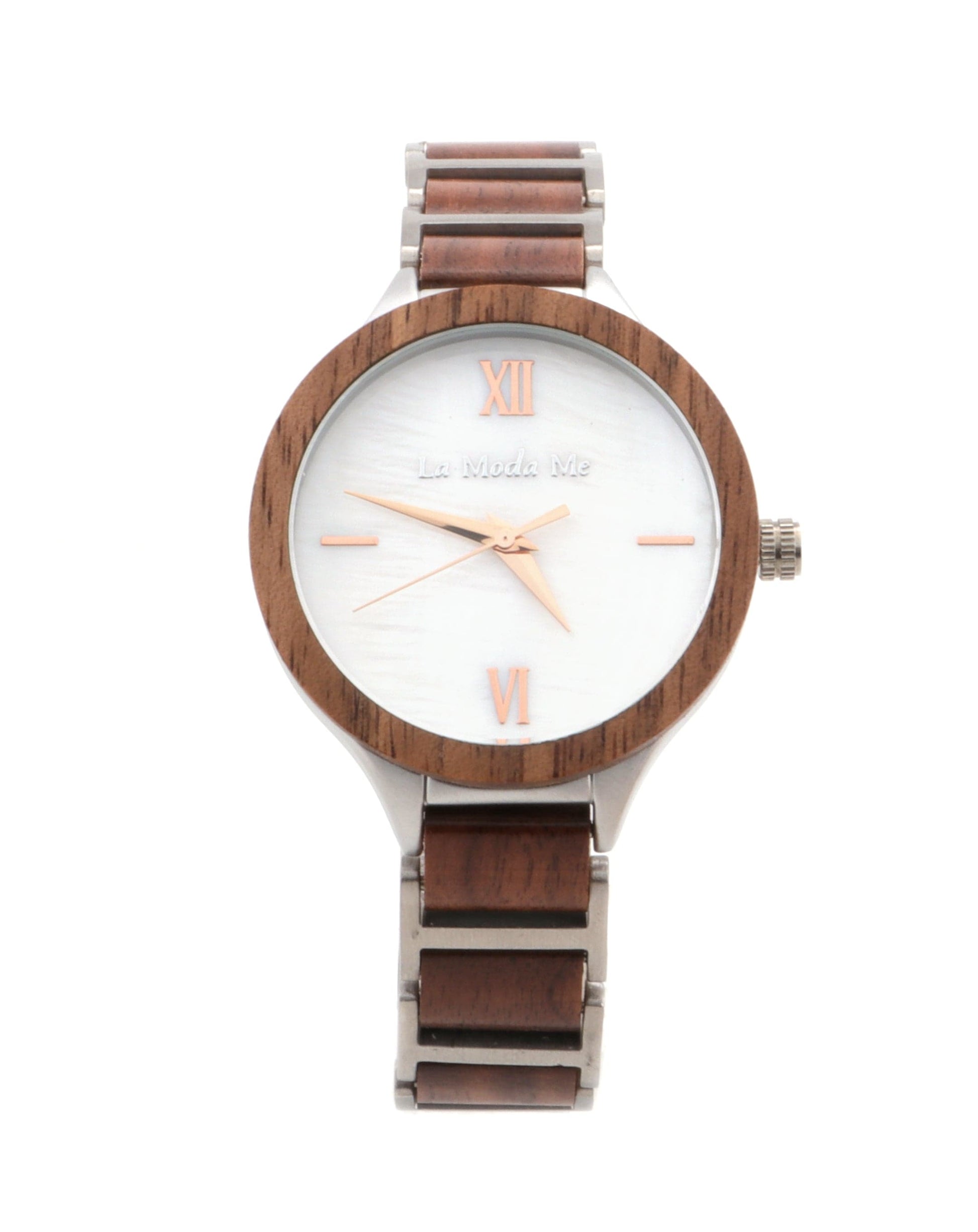 Watch Vita, elegant, walnut and alloy, feminin - La Moda Me