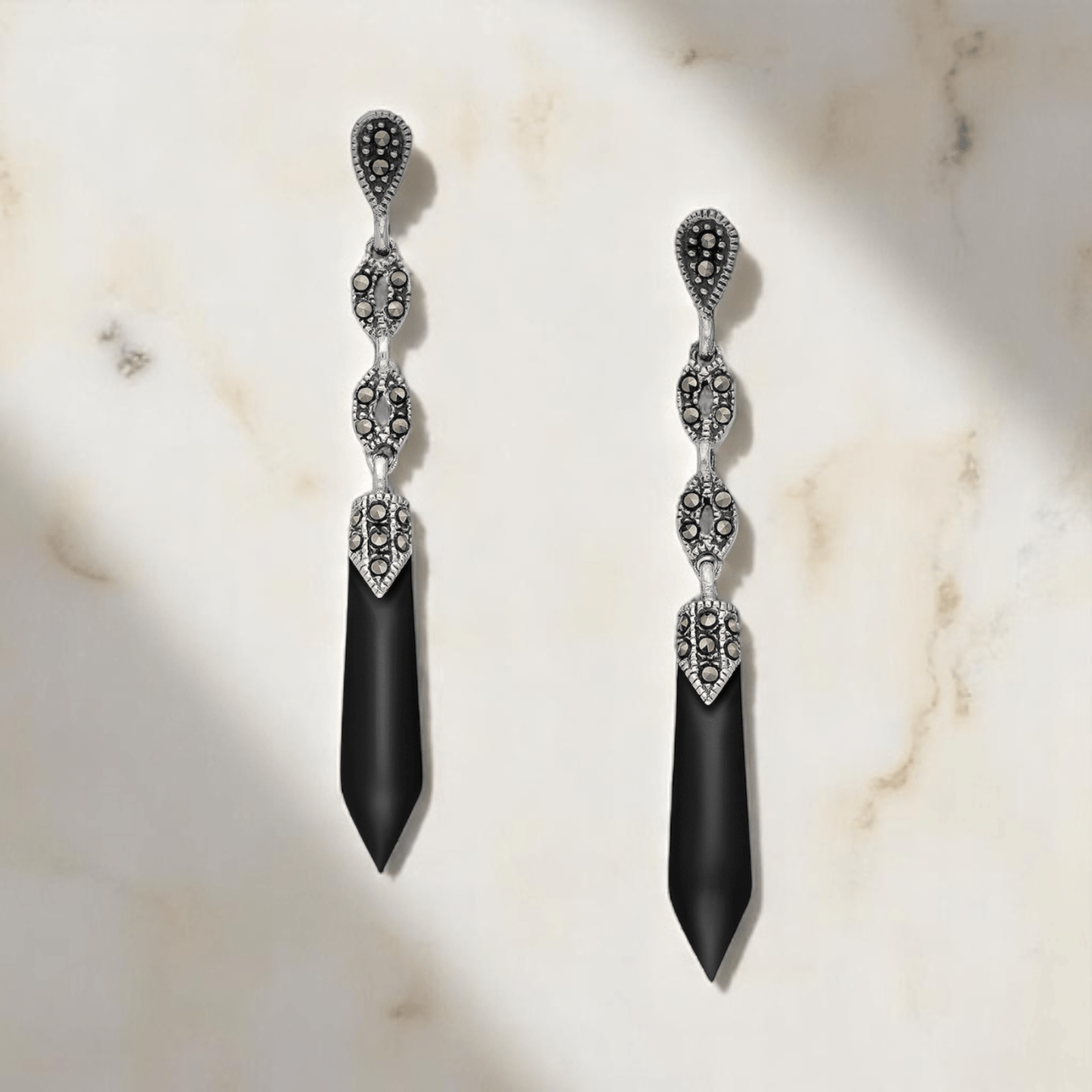 La Moda Me Earrings Onyx Earrings Maiestas