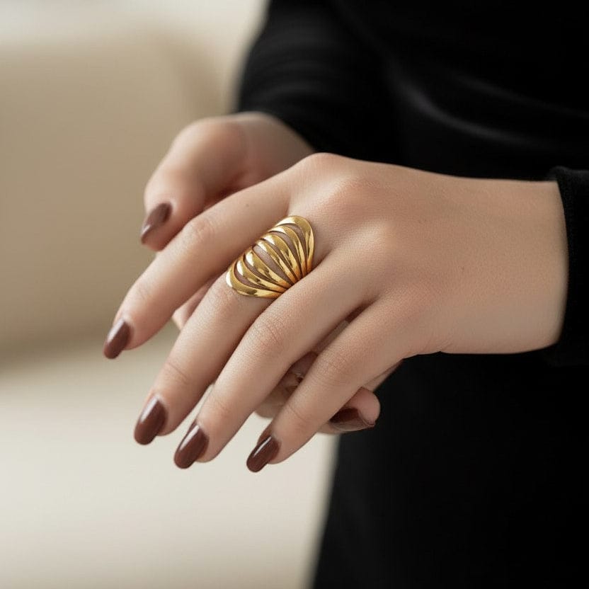 La Moda Me Ring Cher - Open Design Gold Ring