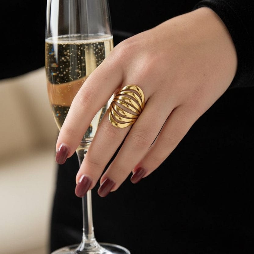 La Moda Me Ring Cher - Open Design Gold Ring