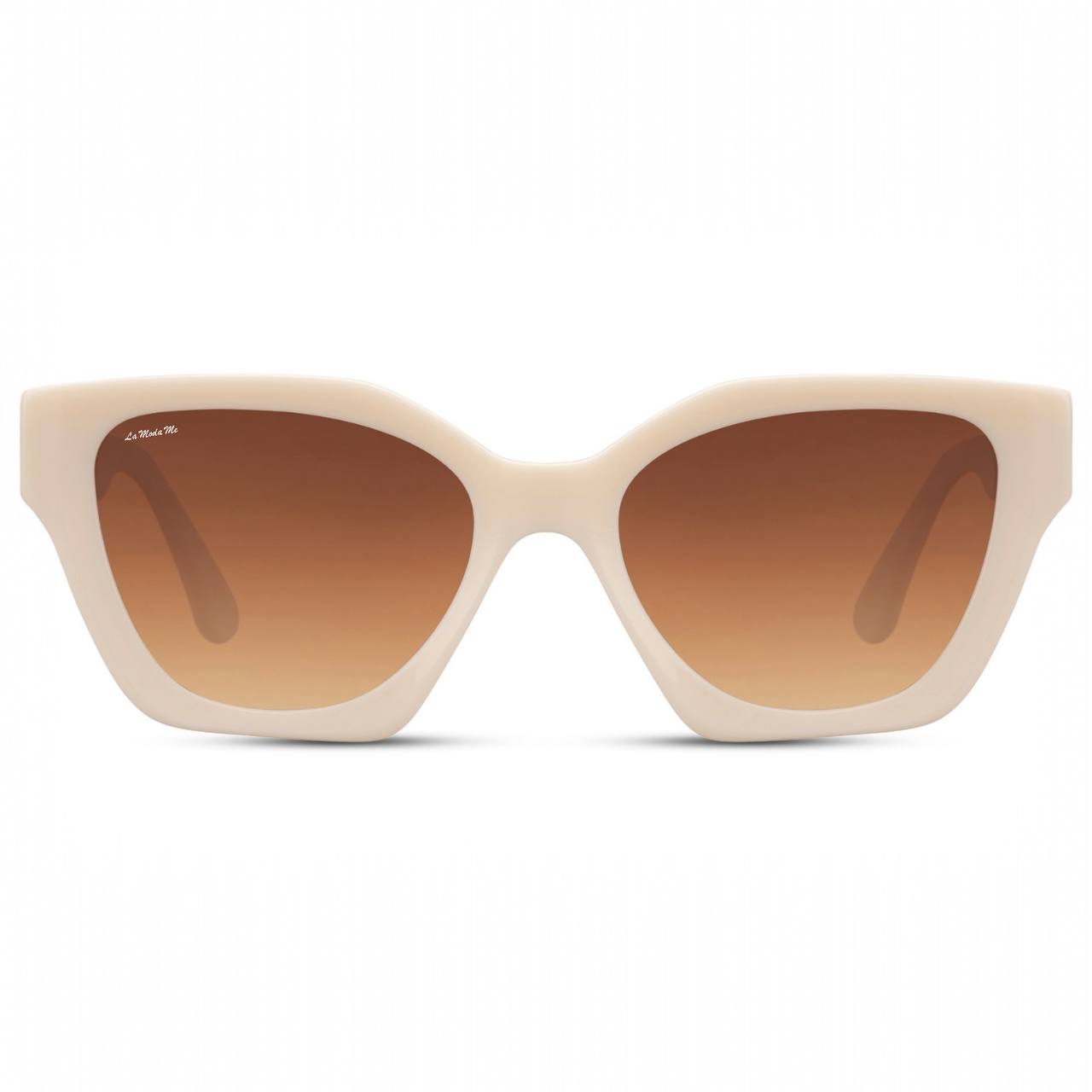 La Moda Me Sunglasses Milky White Velore