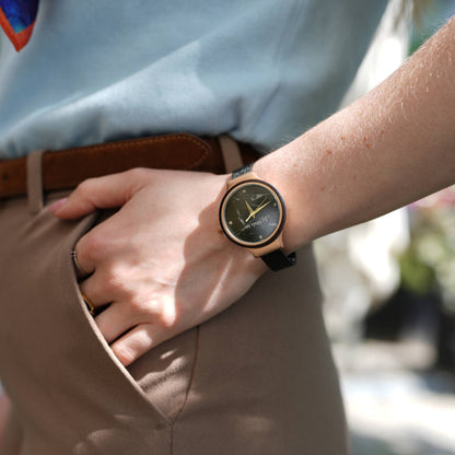 Watch Olivewood Ira - Eco - Friendly Rose Gold & Wood Timepiece - La Moda Me