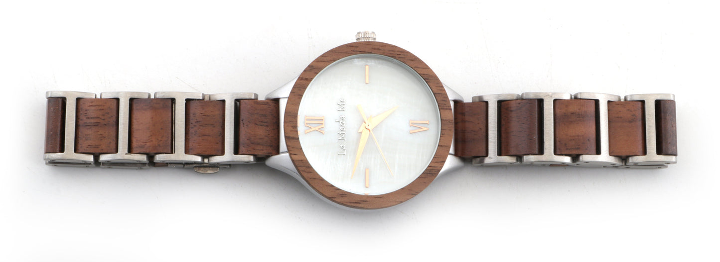 La Moda Me Watches Watch Vita, elegant, walnut and alloy, feminin
